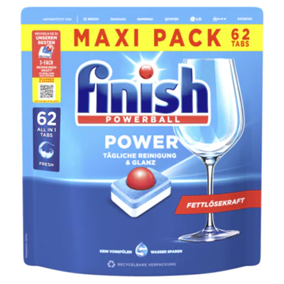 FINISH Spülmaschinentabs Power All in 1 Regular 3283901 62St. FINISH Spülmaschinentabs Power All in 1 Regular 3283901 62St.