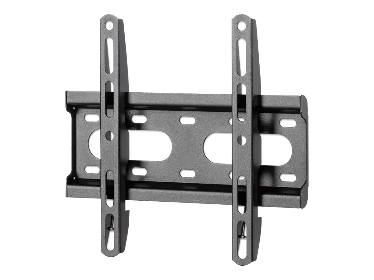 Manhattan - Befestigungskit (Wandmontage) - Ultra Slim Fixed - für Curved Panel/Flat Panel - flaches Profil - stabiler Stahl - Schwarz - Bildschirmgröße: 58.4-109.2 cm (23"-43")