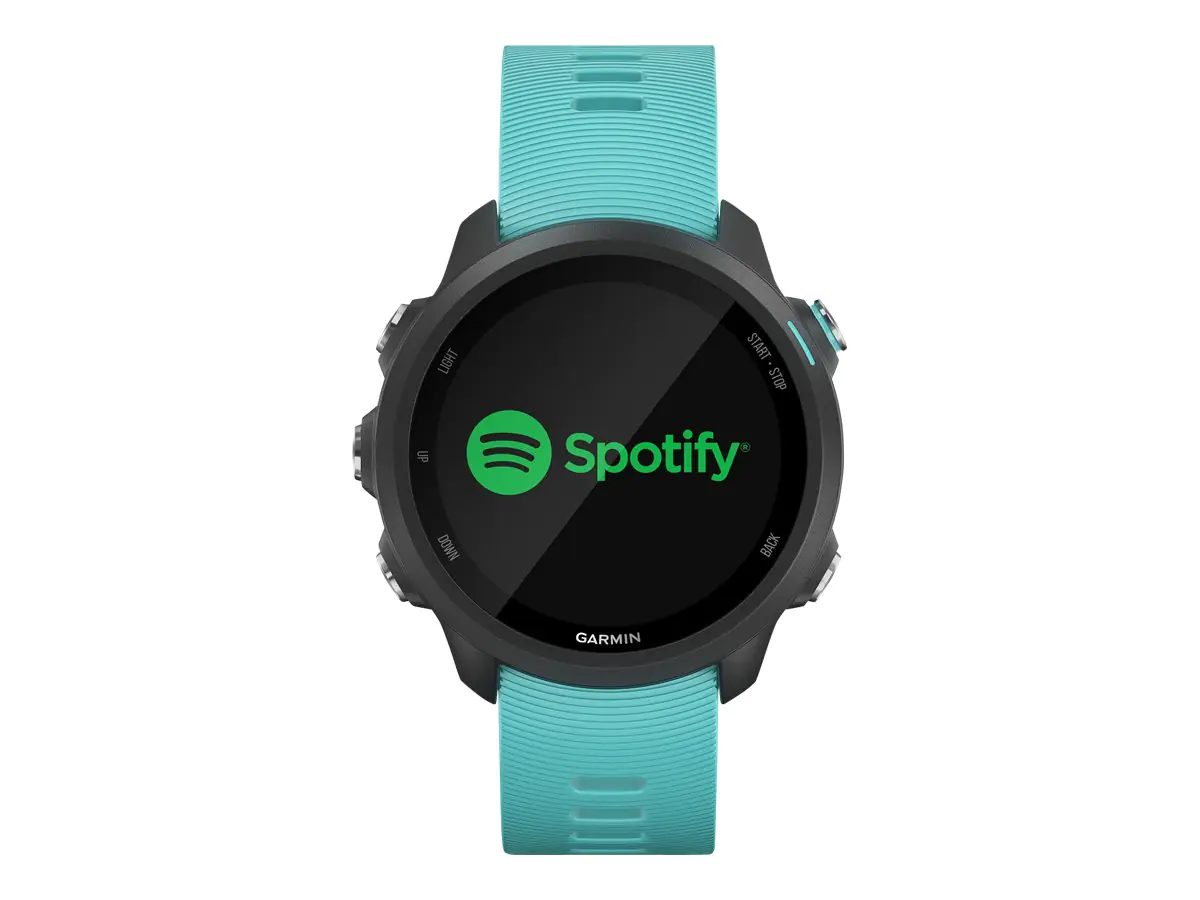 Garmin Forerunner 245 Music - Intelligente Uhr mit Band - Silikon - aquamarin - Handgelenkgröße: 127-204 mm - Anzeige 3 cm (1.2") - Bluetooth, Wi-Fi, ANT+ - 38.5 g