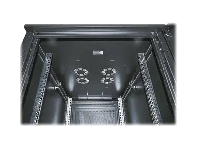 Intellinet Network Cabinet, Free Standing (Standard), 42U, Usable Depth 123 to 773mm/Width 703mm, Black, Flatpack, Max 1500kg, Server Rack, IP20 rated, 19", Steel, Multi-Point Door Lock, One Lock Per Side Panel, Three Year Warranty - Schrank Netzwerkschra
