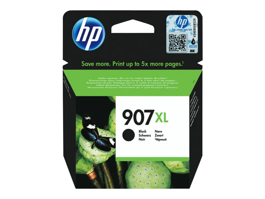 HP 907XL - 37 ml - Hohe Ergiebigkeit - Schwarz - Original - Tintenpatrone - für Officejet 6951, 6954, 6962; Officejet Pro 6960, 6961, 6970, 6971, 6974, 6975 HP 907XL - 37 ml - Hohe Ergiebigkeit - Schwarz - Original - Tintenpatrone - für Officejet 6951, 6954, 6962; Officejet Pro 6960, 6961, 6970, 6971, 6974, 6975