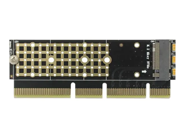 Delock PCI Express x16 (x4 / x8) Card to 1 x NVMe M.2 Key M for Server - Speicher-Controller - 1 Sender/Kanal - M.2 Card - PCIe 3.0 x16
