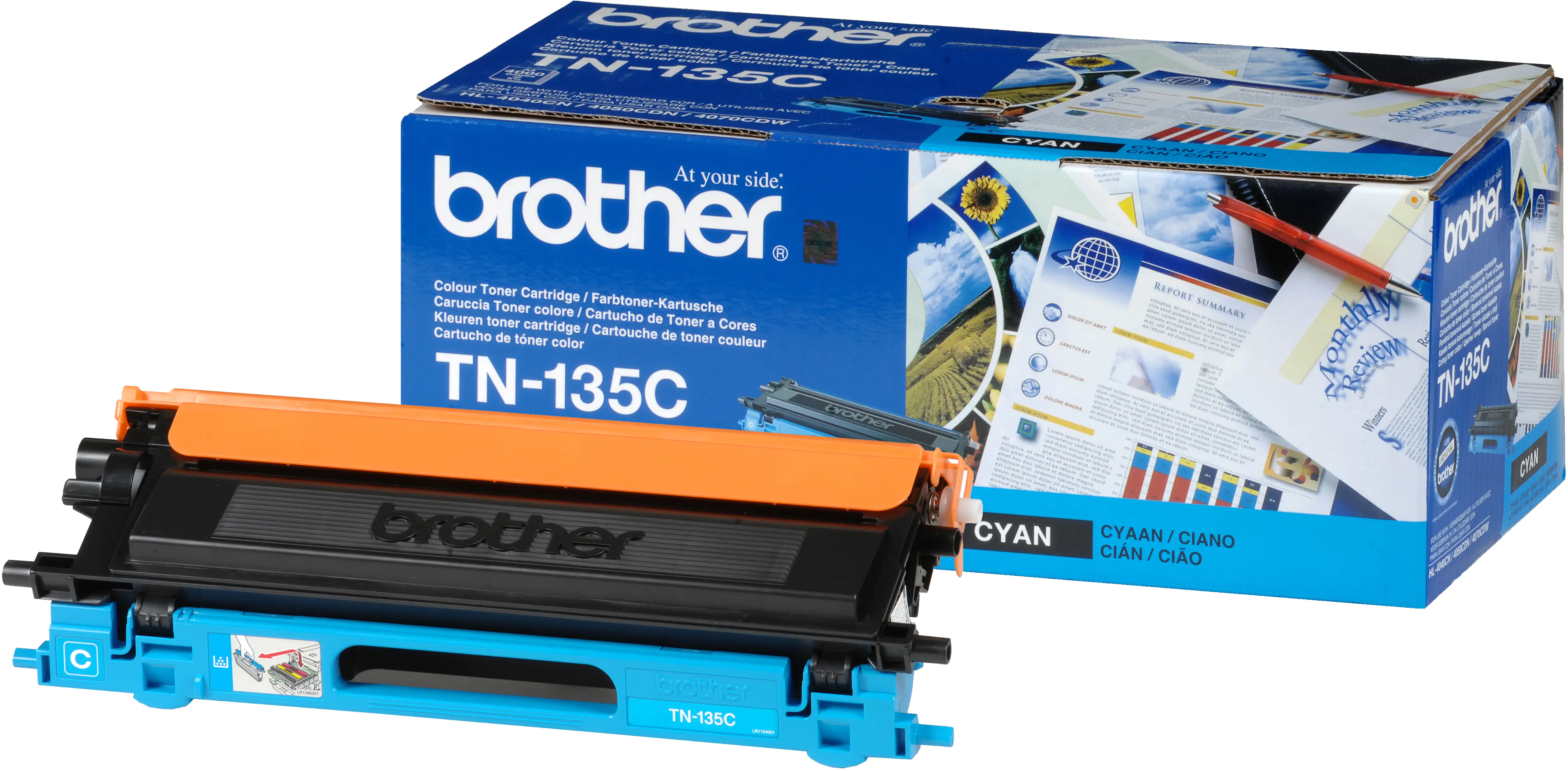 Brother TN135C - Hohe Ergiebigkeit - Cyan - Original - Tonerpatrone - für Brother DCP-9040, 9042, 9045, HL-4040, 4050, 4070, MFC-9420, 9440, 9450, 9840 Brother TN135C - Hohe Ergiebigkeit - Cyan - Original - Tonerpatrone - für Brother DCP-9040, 9042, 9045, HL-4040, 4050, 4070, MFC-9420, 9440, 9450, 9840