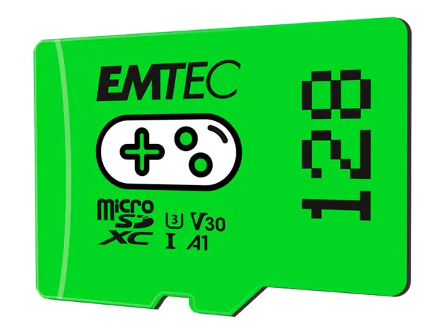 EMTEC Gaming - Flash-Speicherkarte - 128 GB - A1 / Video Class V30 / UHS-I U3 - microSDXC UHS-I - grün