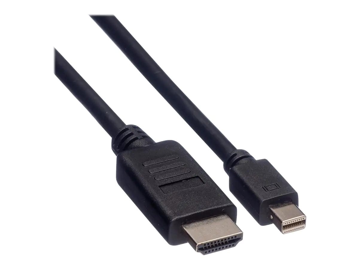 Roline - Adapterkabel - Mini DisplayPort männlich bis HDMI männlich - 1.5 m - abgeschirmt - Schwarz - 1080p-Unterstützung