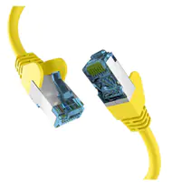 EFB-Elektronik - Patch-Kabel - RJ-45 (M) zu RJ-45 (M) - 3 m - 6 mm - S/FTP, PiMF - CAT 7 (Kabel) / CAT 6a (Anschlüsse) - geschirmt, halogenfrei, geformt, verseilt, Knickschutzmanschette, 10 Gigabit Ethernet, Steckerbelegung 1:1 - Gelb EFB-Elektronik - Patch-Kabel - RJ-45 (M) zu RJ-45 (M) - 3 m - 6 mm - S/FTP, PiMF - CAT 7 (Kabel) / CAT 6a (Anschlüsse) - geschirmt, halogenfrei, geformt, verseilt, Knickschutzmanschette, 10 Gigabit Ethernet, Steckerbelegung 1:1 - Gelb