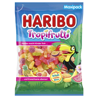 HARIBO Fruchtgummi Tropifrutti 1.000 g/Pack. HARIBO Fruchtgummi Tropifrutti 1.000 g/Pack.