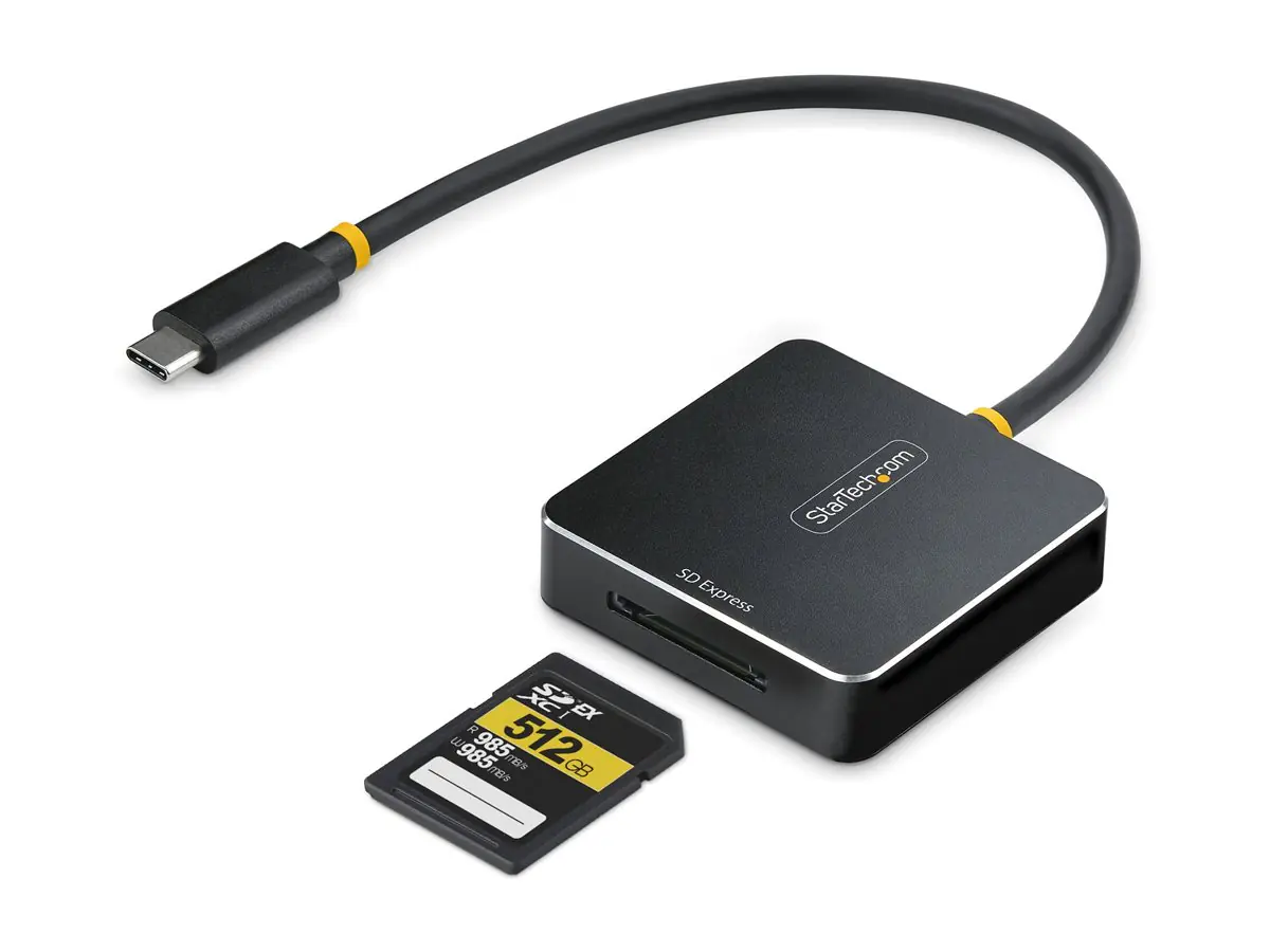 StarTech.com USB-C SD Express Card Reader, USB 10Gbps, Portable Memory Card Reader, USB Type-C to