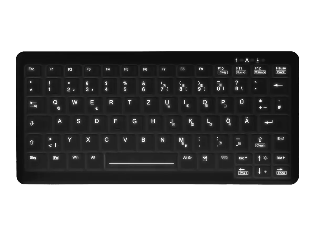 Active Key MedicalKey AK-C4110 - Tastatur - Desinfektionstuch - USB - QWERTZ - Deutsch - Schwarz