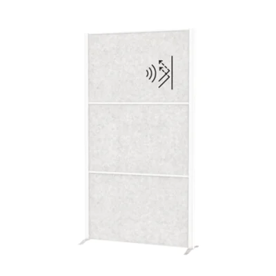MAUL Stellwand MAULconnecto 100 x 182 cm (B x H) Zweibeinstativ 100 % PES-Fasern hellgrau
