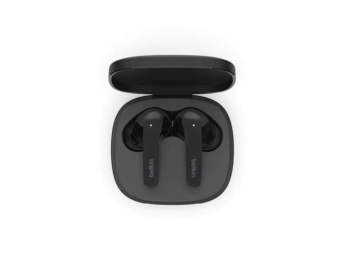 Belkin SoundForm Flow - True Wireless-Kopfhörer mit Mikrofon - im Ohr - Bluetooth - aktive Rauschunterdrückung - Schwarz