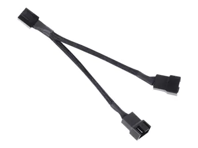 SilverStone CPF01 - Netzsplitter für Lüfter - 4-polig PWM (W) bis 4-polig PWM (M) - 10 cm - Schwarz