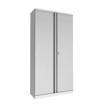 Phoenix Flügeltürenschrank 915 x 1.830 x 370 mm (B x H x T) 4 Fachböden Stahl, pulverbeschichtet Farbe: grau