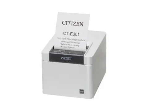 Citizen CT-E301 Printer Triple Interface Pure White - POS-Drucker