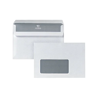 POSTHORN Briefumschlag DIN C6 162 x 114 mm (B x H) mit Fenster 75g/m² mit Selbstklebung Papier weiß 1.000 St./Pack. POSTHORN Briefumschlag DIN C6 162 x 114 mm (B x H) mit Fenster 75g/m² mit Selbstklebung Papier weiß 1.000 St./Pack.