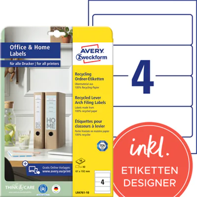 Avery Zweckform Ordner-Etiketten LR4761-10 61 x
