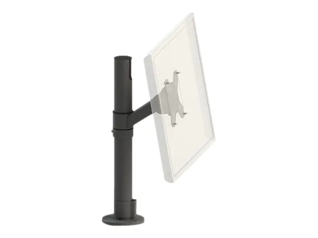 SpacePole Essentials SPV1101 - Befestigungskit (Stange, Winkelmontage, Deckelflansch, VESA-Montagesockel) - für LCD-Display - Schwarz - Bildschirmgröße: 38.1 cm (15") - Theke