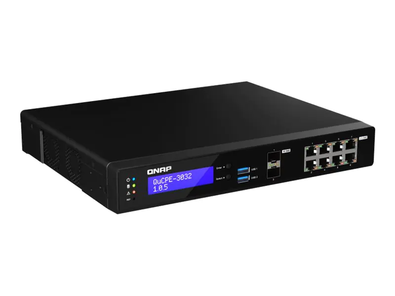 QNAP QuCPE-3032-C3558R-8G - Virtualisierungsanwendung - 10GbE, 2.5GbE - Cloud-verwaltet - Desktop