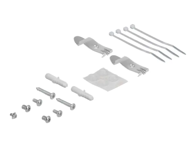 Delock - Leeres Keystone-Patchpanel - geeignet für Wandmontage, DIN schienenmontierbar - Schwarz - 4 Ports