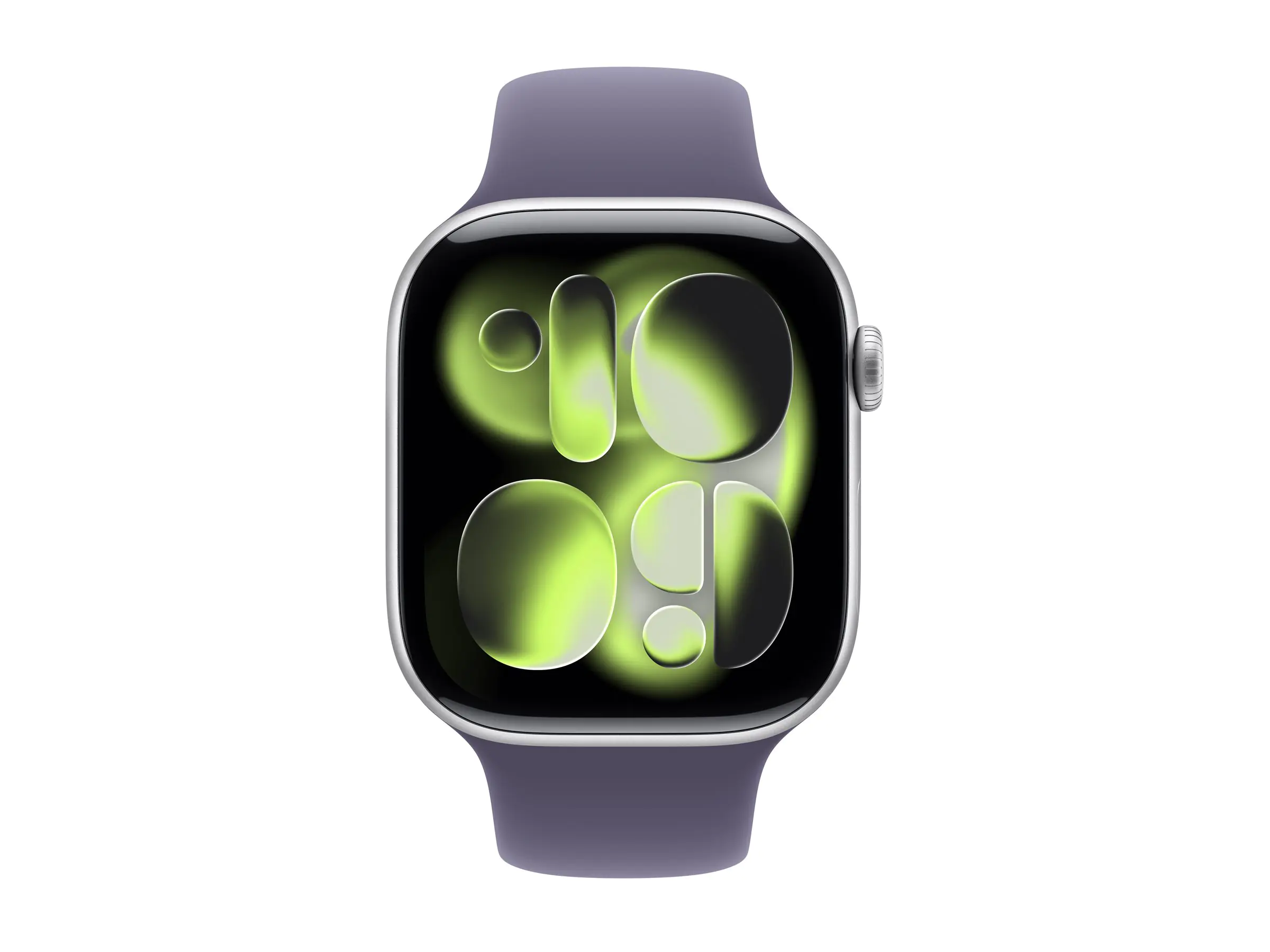 Apple Watch Series 11 (GPS + Cellular) - 46 mm - Aluminium, Silber - intelligente Uhr mit Sportband - Flouroelastomer - purple fog - Bandgröße: S/M - 64 GB - LTE, Wi-Fi 4, UWB, Bluetooth - 5G - 36.9 g