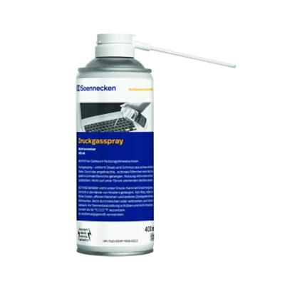 Soennecken Druckgasspray Kunststoffteilen, lackierten Oberflächen, Tastaturen nicht leicht entflammbar nicht brennbar 400ml
