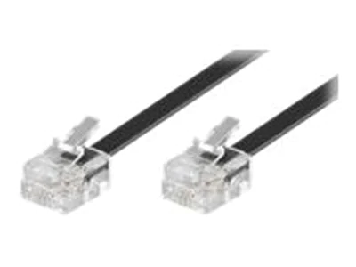 goobay - Telefonkabel - RJ-11 (M) bis RJ-11 (M) - 3 m - Schwarz