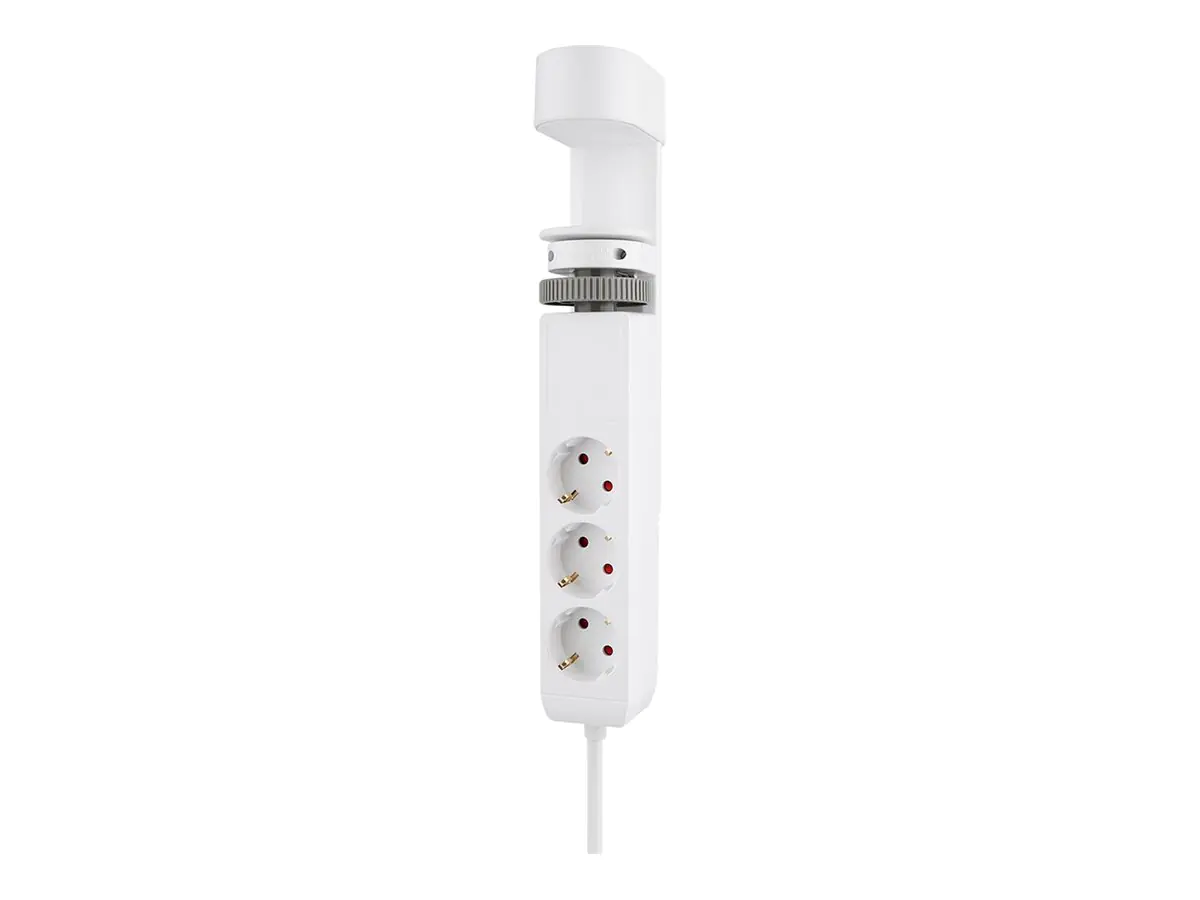 Neomounts Steckdosenleiste - USB-C + USB-A - Wechselstrom 230 V - 3680 Watt - Eingabe, Eingang Typ F - Ausgangsanschlüsse: 3 (2 x 24-poliger USB-C (PD) DS22-840WH6