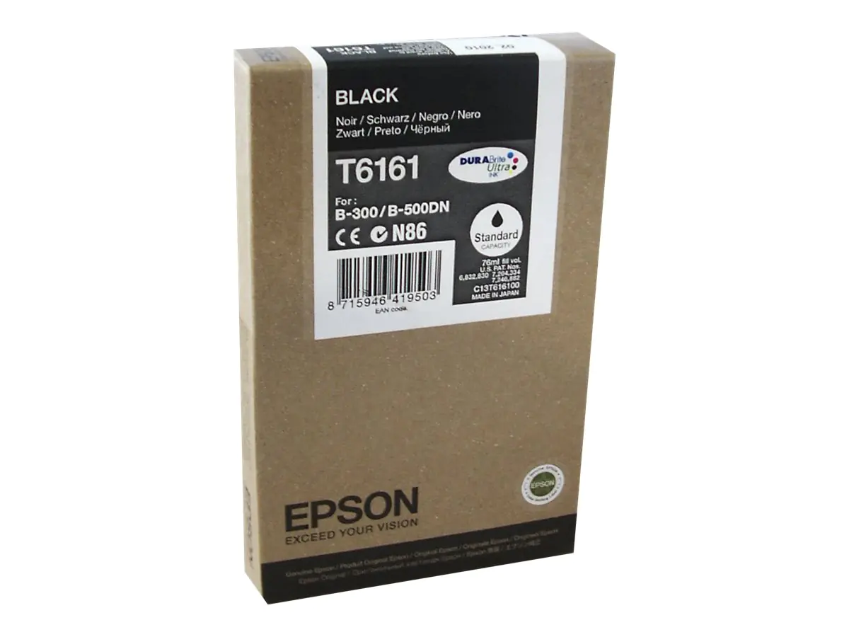 Epson T6161 - 76 ml - Schwarz - original - Tintenpatrone C13T616100