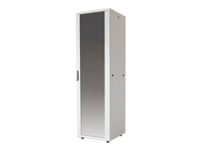 Intellinet Network Cabinet, Free Standing (Basic), 32U, Usable Depth 123 to 573mm/Width 503mm, 600mm Wide, Grey, Flatpack, Max 600kg, Server Rack, IP20 rated, 19", Steel, Single-Point Door Lock, One Lock Per Side Panel, Three Year Warranty - Schrank - bod
