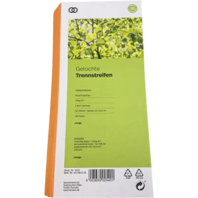 Soennecken Trennstreifen oeco 1414 10,5x24cm orange 100St. Soennecken Trennstreifen oeco 1414 10,5x24cm orange 100St.