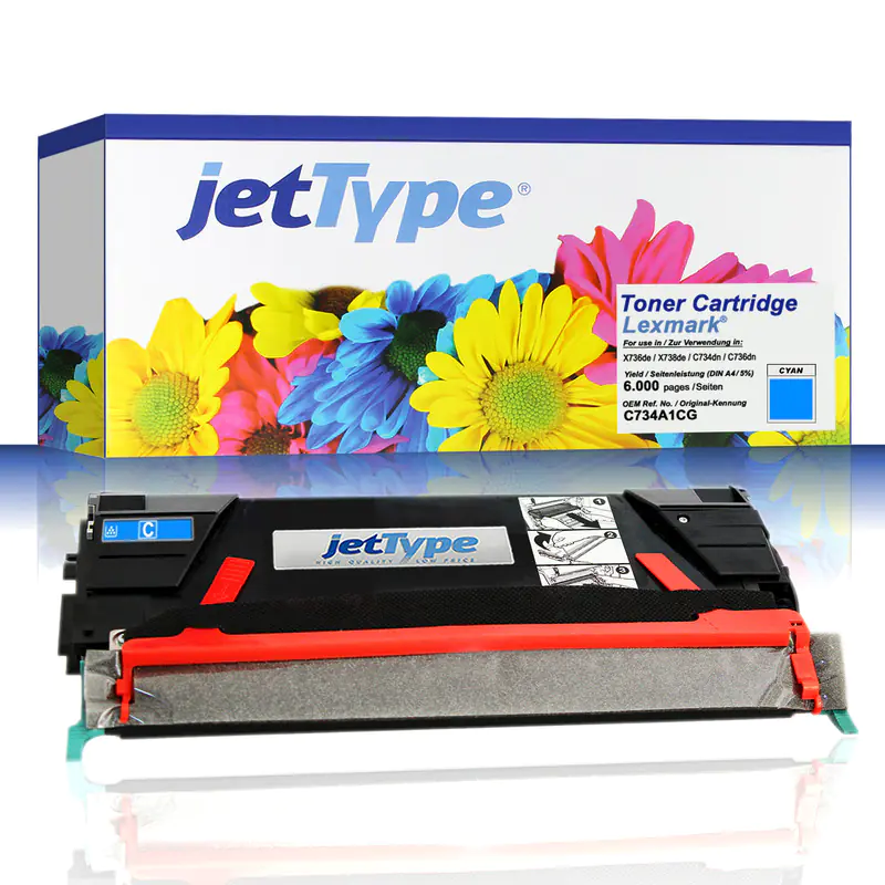 jetType Toner kompatibel zu Lexmark C734A1MG Magenta 6.000 Seiten 1 Stück jetType Toner kompatibel zu Lexmark C734A1MG Magenta 6.000 Seiten 1 Stück