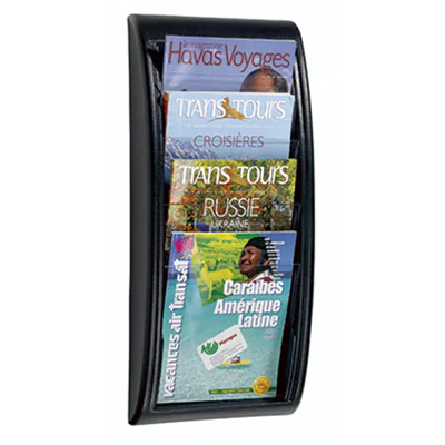Paperflow Prospekthalter Quick Blick 4061.01 4Fächer schwarz