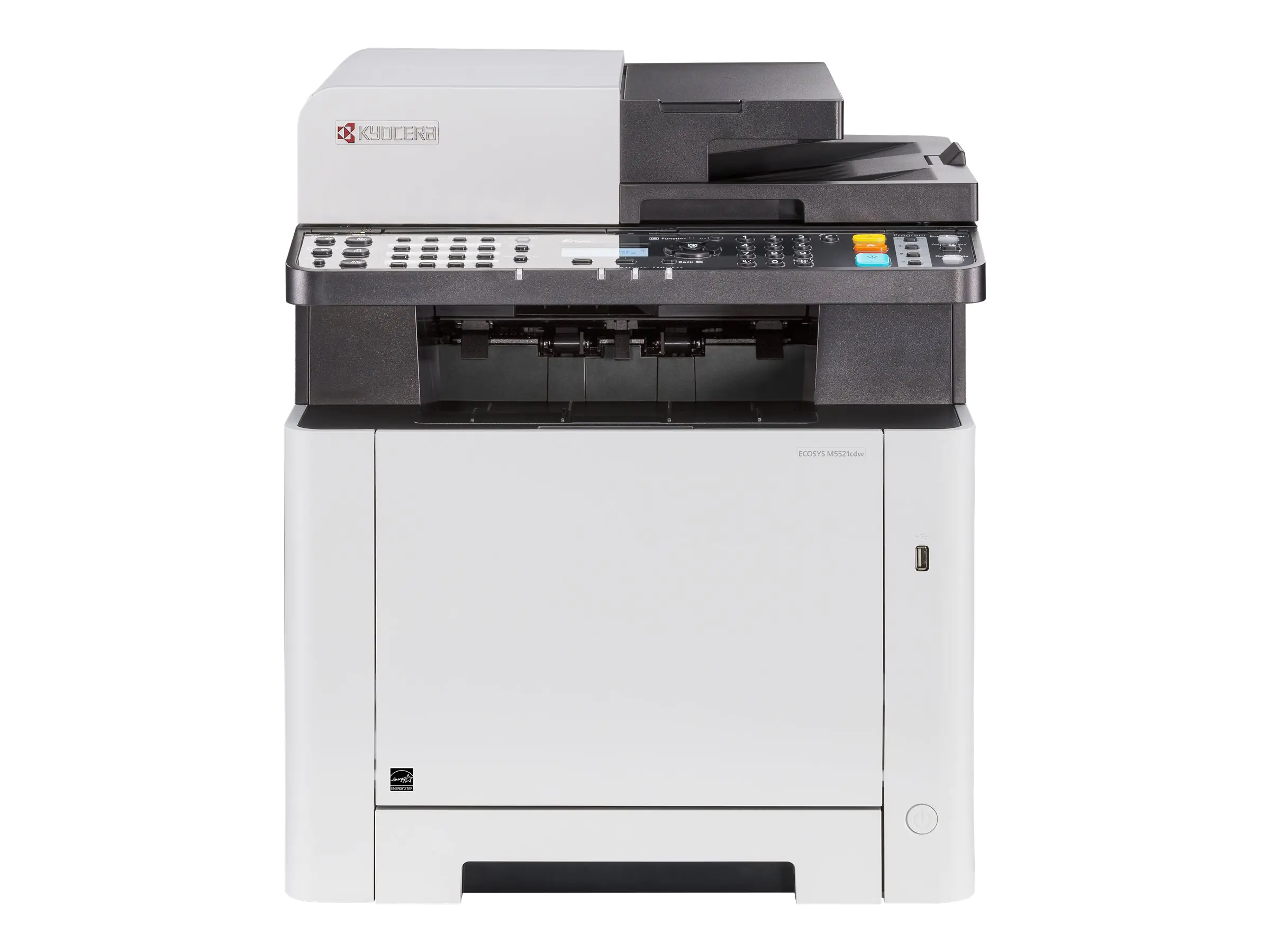 Kyocera ECOSYS M5521cdw - Multifunktionsdrucker - Farbe - Laser - Legal (216 x 356 mm)/A4 (210 x 297 mm) (Original) - A4/Legal (Medien) - bis zu 21 Seiten/Min. (Kopieren) - bis zu 21 Seiten/Min. (Drucken) - 300 Blatt - 33.6 Kbps - USB 2.0, Gigabit LAN, US