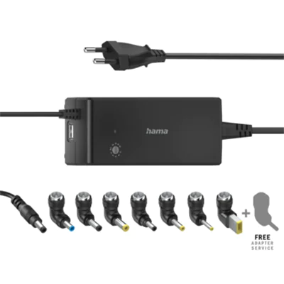 Hama Netzteil 15,5 x 3,8 x 6 cm (B x H x T) inkl. 8 Notebookstecker schwarz Hama Netzteil 15,5 x 3,8 x 6 cm (B x H x T) inkl. 8 Notebookstecker schwarz
