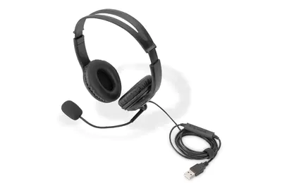 Digitus - Headset - On-Ear - kabelgebunden - USB-A