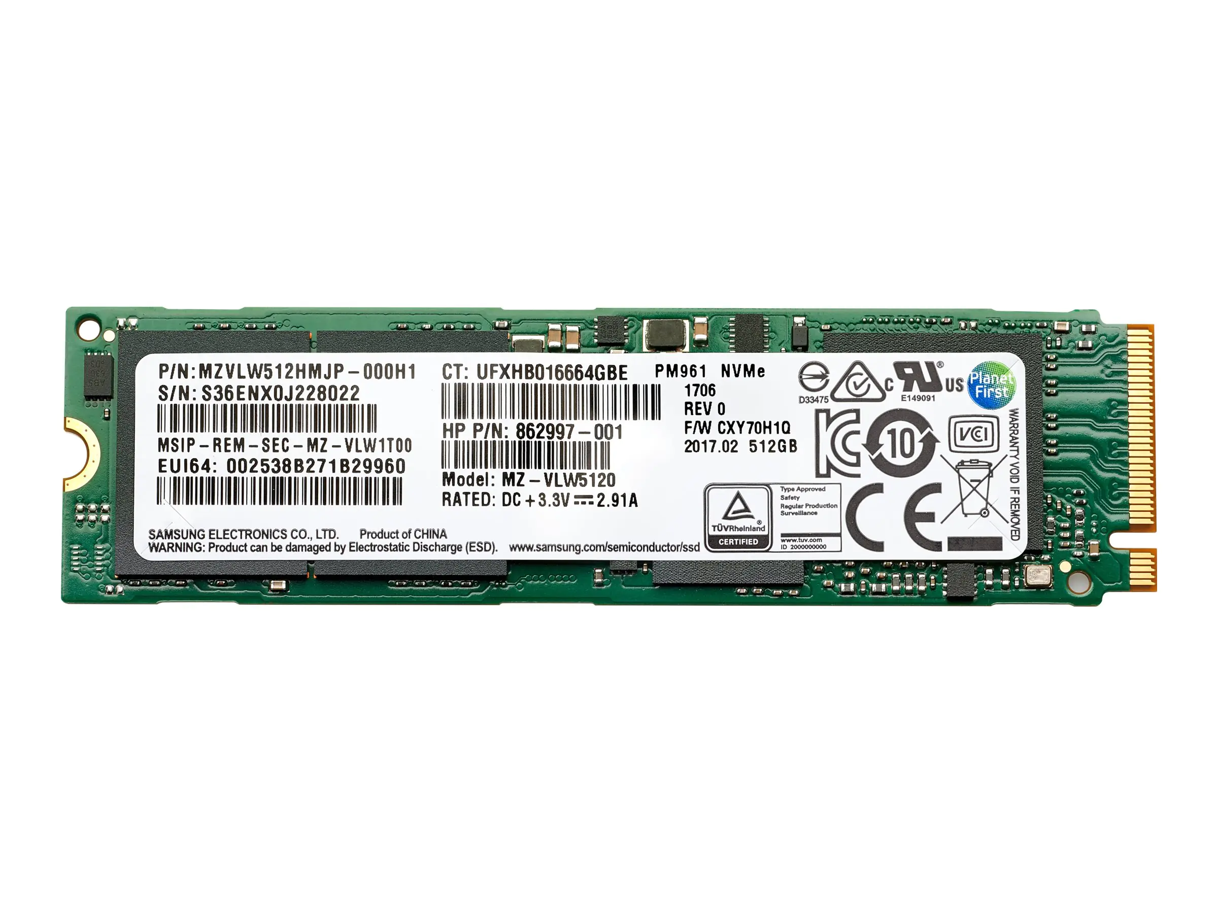 HP 1 TB SSD - intern - M.2 - PCI Express 3.0 x4 (NVMe) - 6SK99AA#AC3