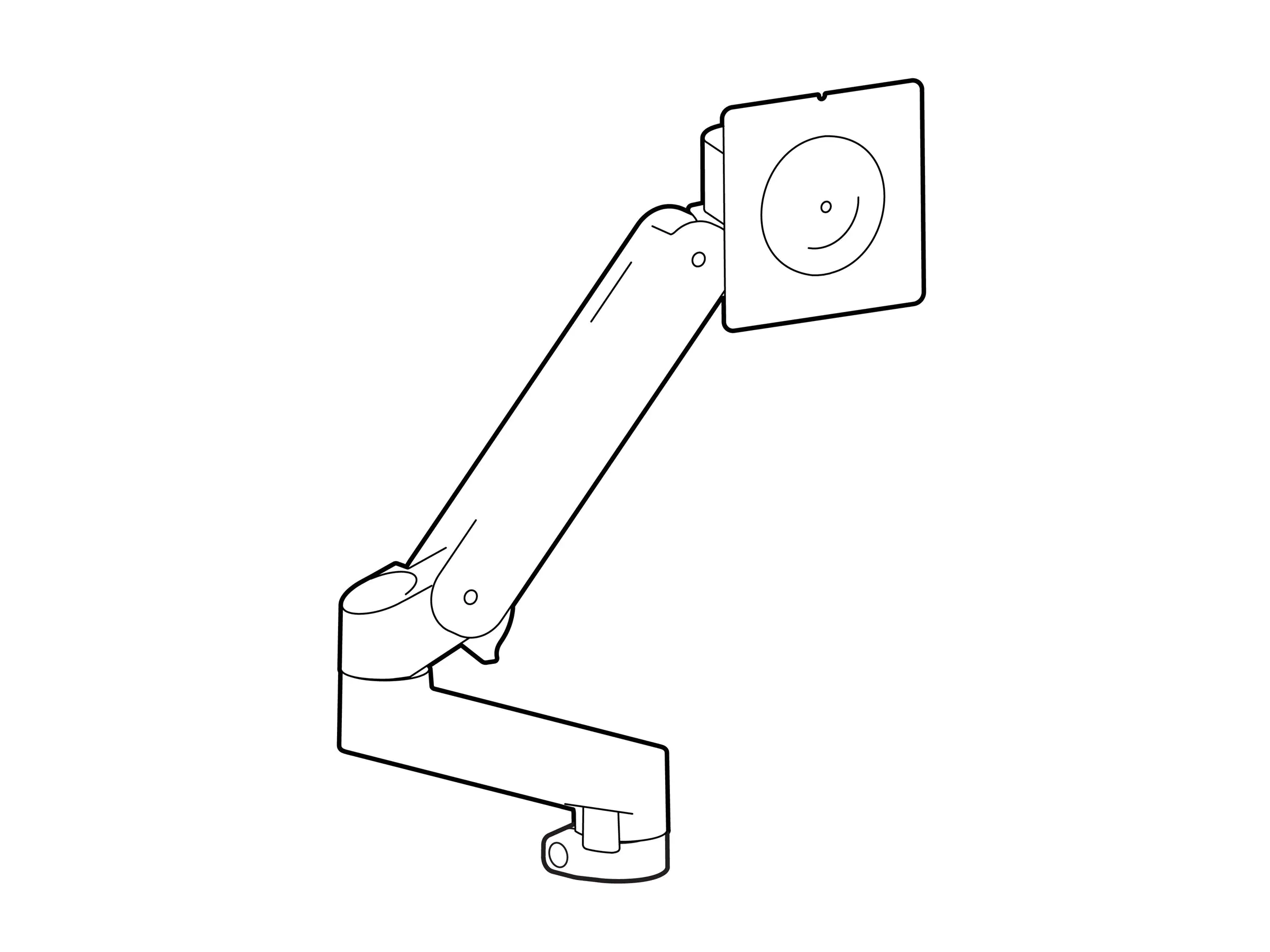 Ergotron LX Pro - Befestigungskit (Monitorarm) - Konstante Krafttechnologie - für Flachbildschirm -