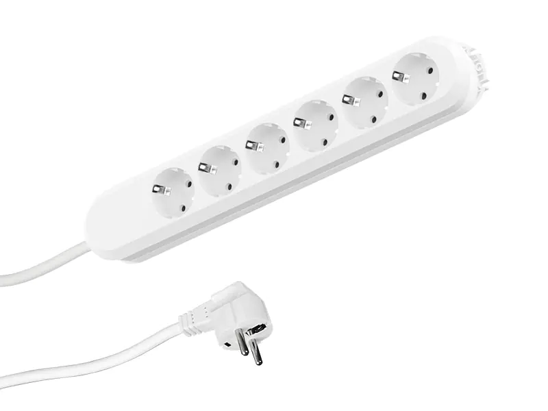 Bachmann SMART Steckdosenleiste 6-fach weiß, ohne Schalter, 5,0m Bachmann SMART Steckdosenleiste 6-fach weiß, ohne Schalter, 5,0m