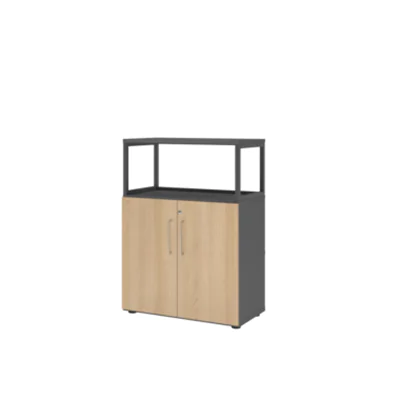 Hammerbacher Regalschrank FlexWall VFW38T2RG/G/E/BS grafit eiche 80.0 x 40.0 1 St.