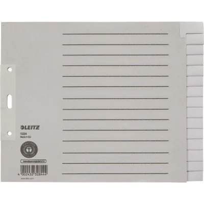 Leitz Register 12240085 blanko DIN A4 15teilig Papier grau Leitz Register 12240085 blanko DIN A4 15teilig Papier grau