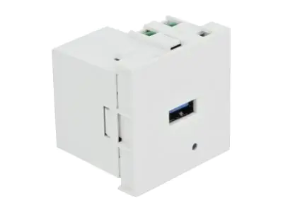 Delock - Easy 45 - USB-Ausgang - USB - einfach - 3 A - weiß, RAL 9003