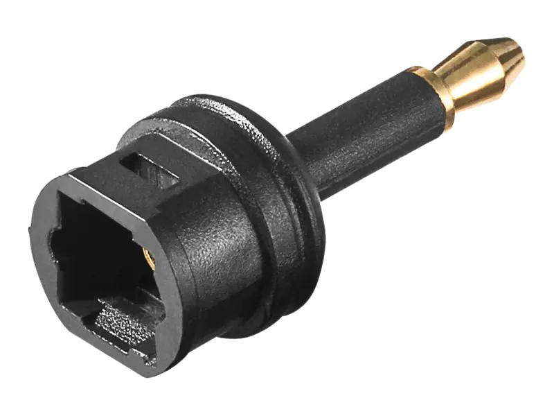 goobay - Digitaler Audioadapter (optisch) - TOSLINK weiblich zu Mini-TOSLINK männlich - Schwarz