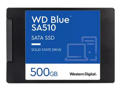 WD Blue SA510 WDS500G3B0A - SSD - 500 GB - intern - 2.5" (6.4 cm) - SATA 6Gb/s - Blau