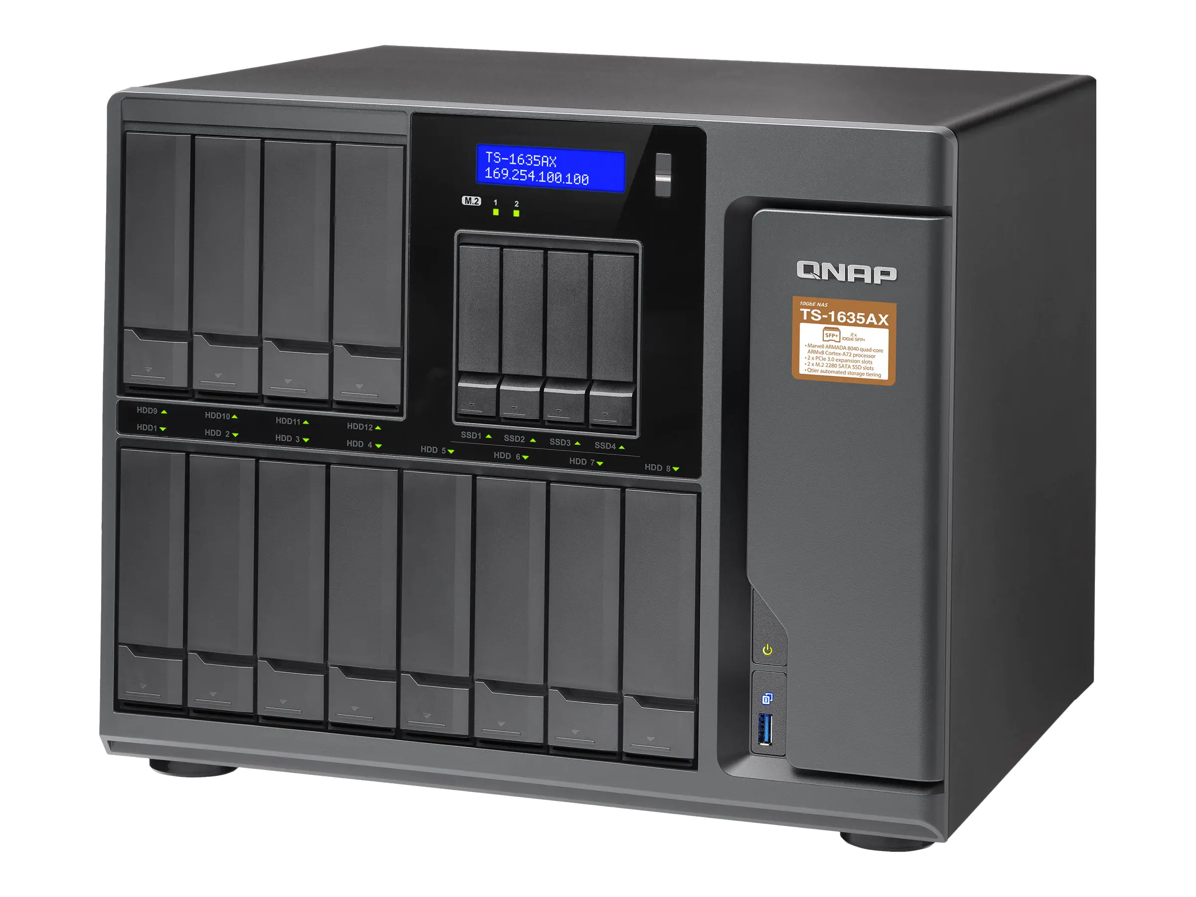 QNAP TS-1635AX - NAS-Server - 16 Schächte - SATA TS-1635AX-8G