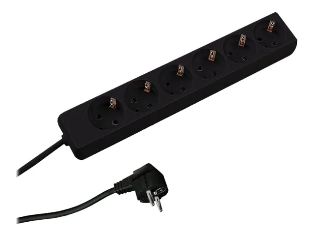 Bachmann SELLY - Steckdosenleiste - Ausgangsanschlüsse: 6 (6 x Spannung) - 1.5 m Schnur - Schwarz