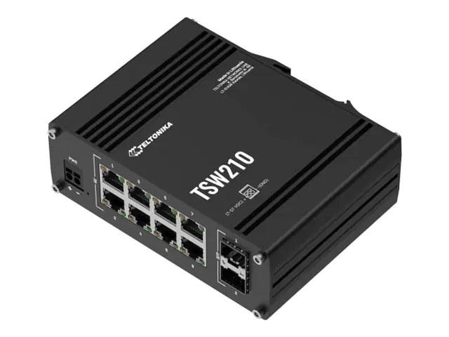 Teltonika TSW210 - Switch - unmanaged - 8 x 10/100/1000 + 2 x SFP
