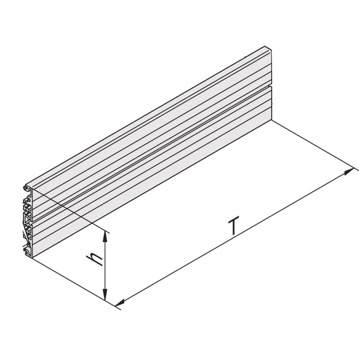 Schroff SIDE PANEL 2U 340D - Rack-Zubehör