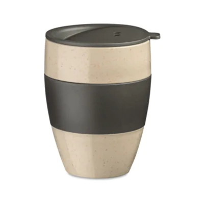 Koziol Thermobecher AROMA TO GO 2.0 Mehrweg 9,2 x 12 x 9,7 cm (B x H x T) 400ml TPE Kunststoff nature desert sand/nature ash grey Koziol Thermobecher AROMA TO GO 2.0 Mehrweg 9,2 x 12 x 9,7 cm (B x H x T) 400ml TPE Kunststoff nature desert sand/nature ash grey