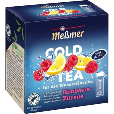 Meßmer Tee Cold Himbeere-Zitrone 14 Btl./Pack. Meßmer Tee Cold Himbeere-Zitrone 14 Btl./Pack.