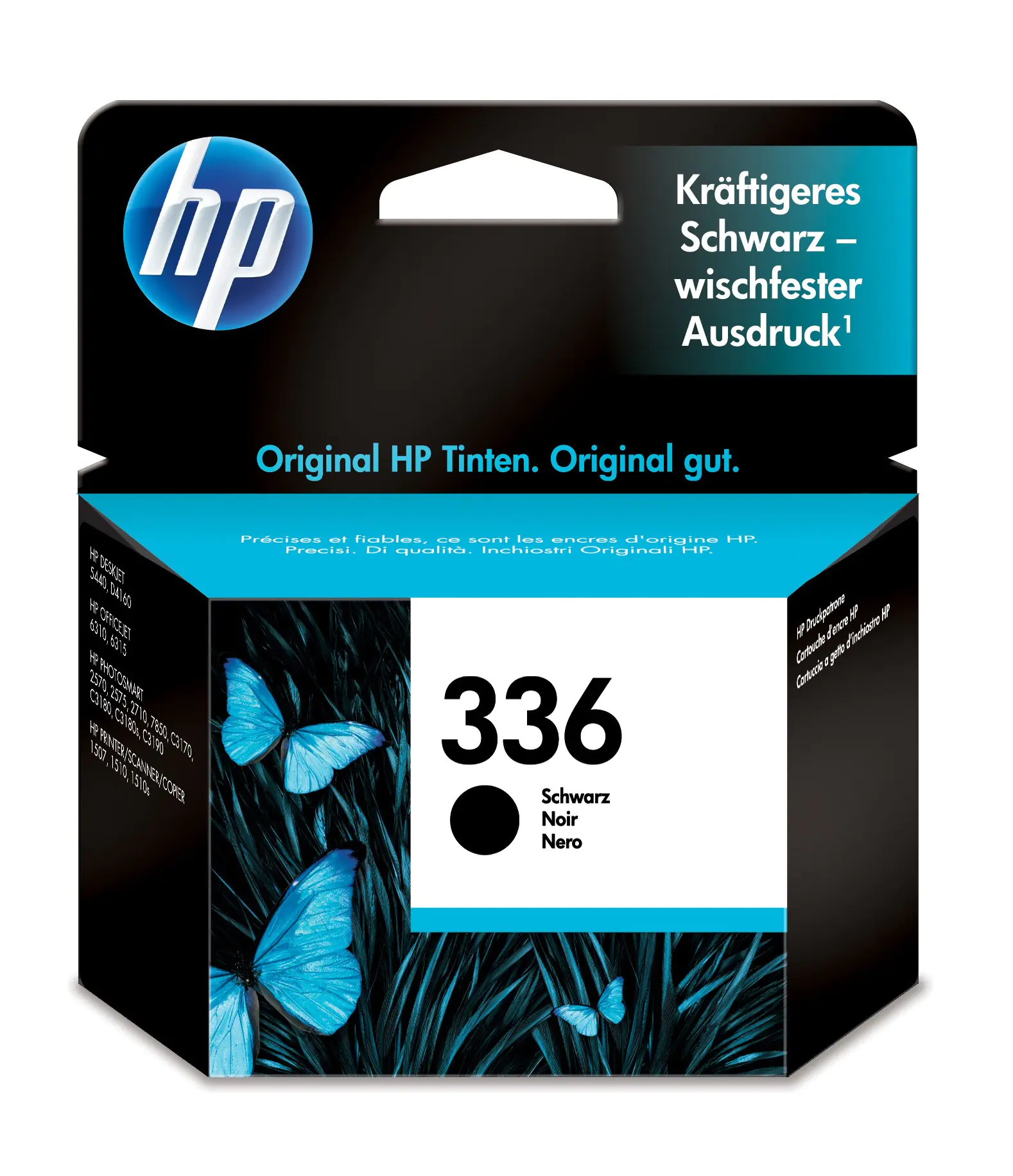 HP 336 - 5 ml - Schwarz - original - Tintenpatrone - für Officejet 63XX; Photosmart 2575, 7850, C3170, C3185, C3190, C3194, C4190; psc 15XX